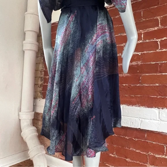 Vintage The Silk Farm 80’s Silk Midi Dress - Picture 4 of 16